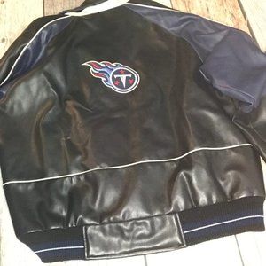 Mens "leather" Tennessee Titans Jacket